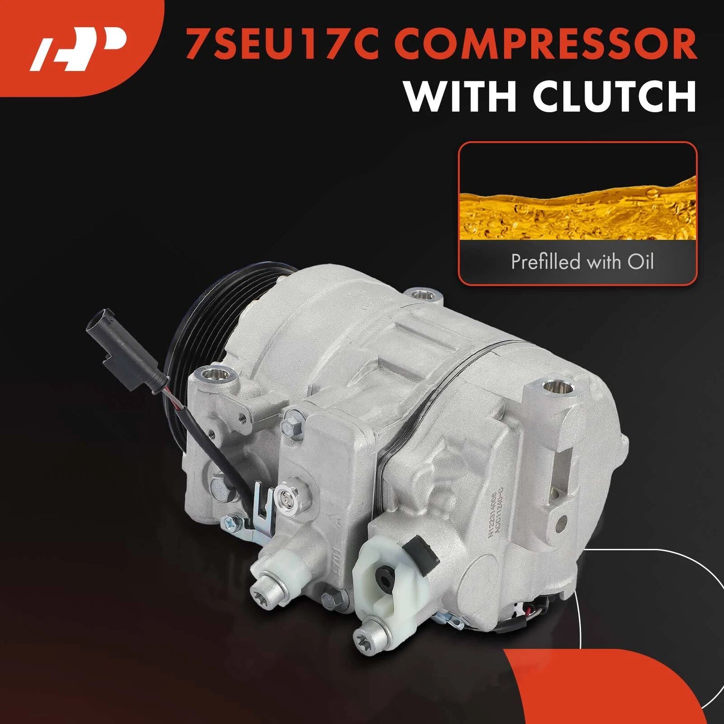 A/C Compressor with Clutch for Mercedes C216 S450 S550 (2007–2011)