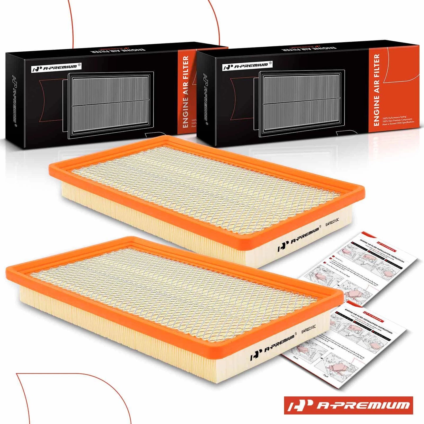 2X Engine Air Filter for Chevy Malibu (1997–2005) Olds (1997–2004) Pontiac (1999–2005)