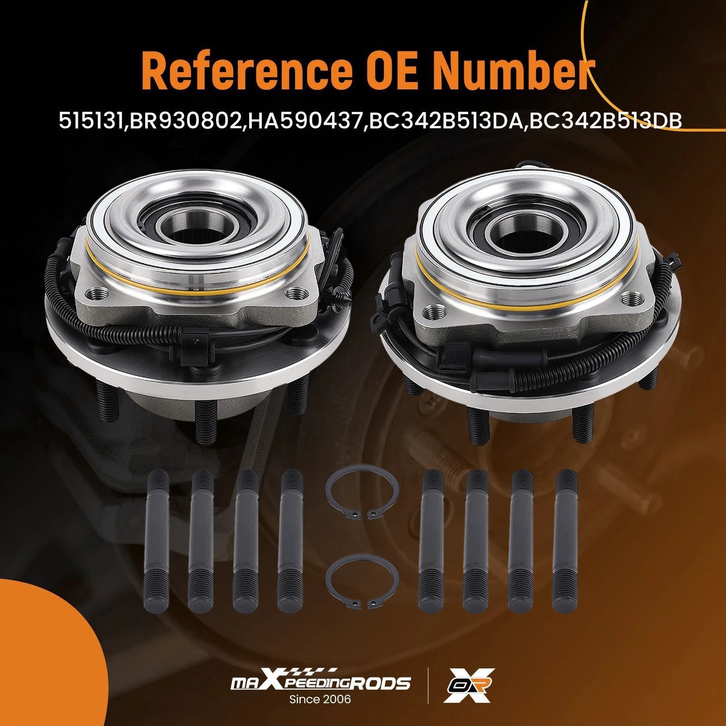 Front Wheel Hub Bearings Pair for Ford F-250 F-350 Super Duty (2011–2016)