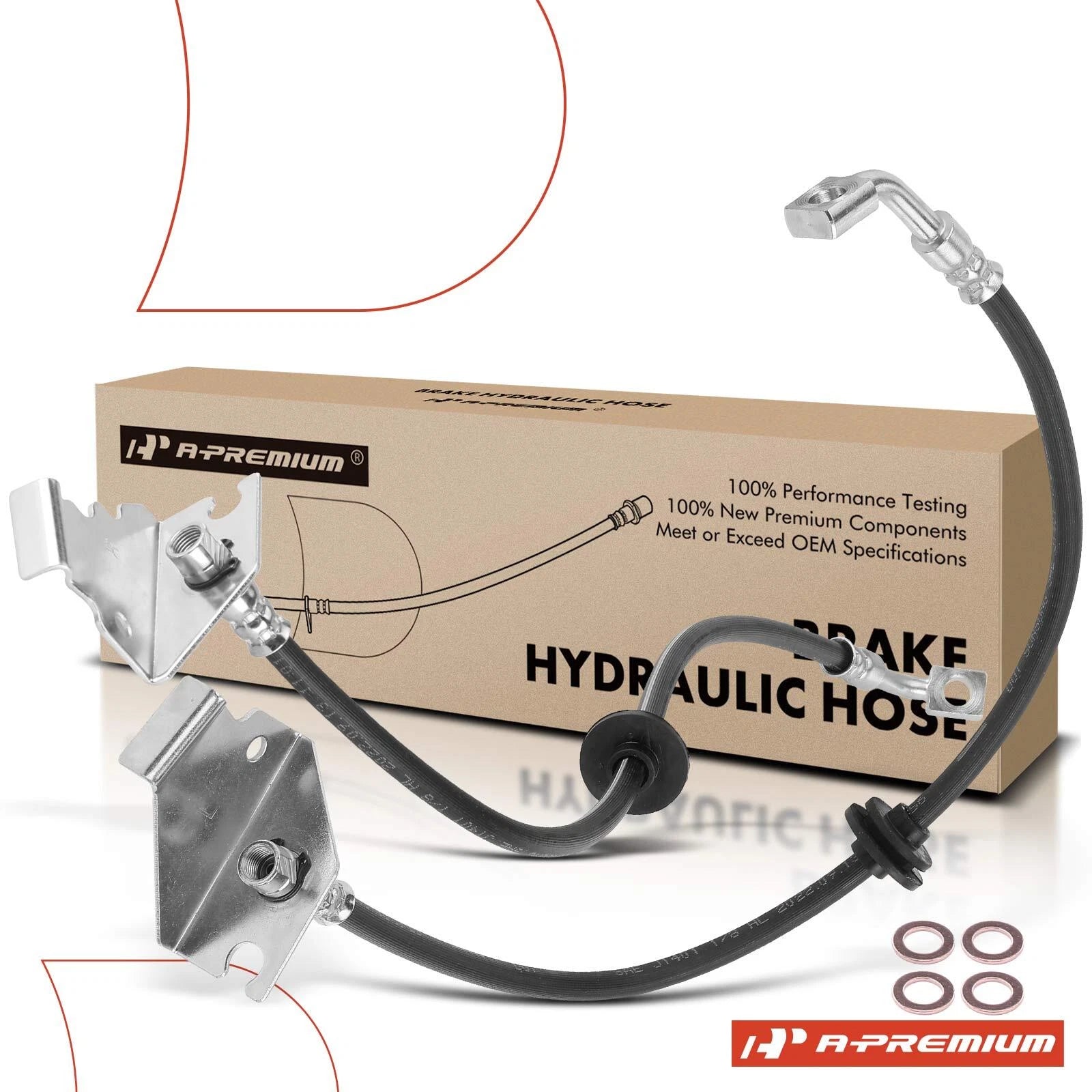 2X Front Brake Hydraulic Hose for Chevy Caprice (2011–2017)