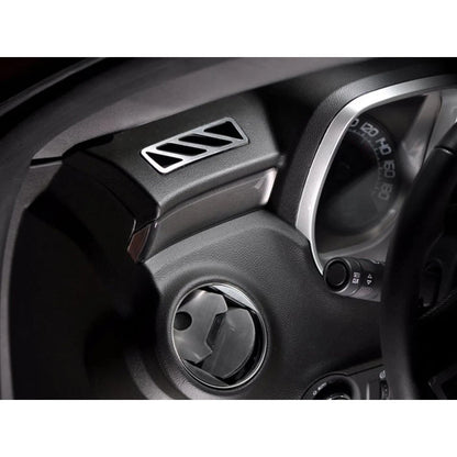 2pc Upper Dash A C Vent Trim Brushed Stainless Steel for Chevy Camaro (2010–2015)