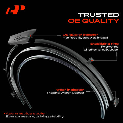 2Pcs Windshield Wiper Blades for Mercedes-Benz C43 AMG (1997–2000)