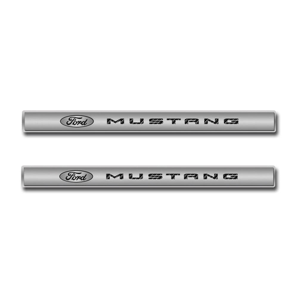 Door Sill Trim White Carbon Fiber Inlay Kit for Ford Mustang (2010–2014)