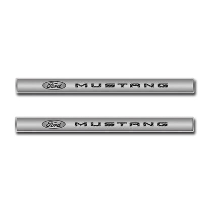 Door Sill Trim White Carbon Fiber Inlay Kit for Ford Mustang (2010–2014)