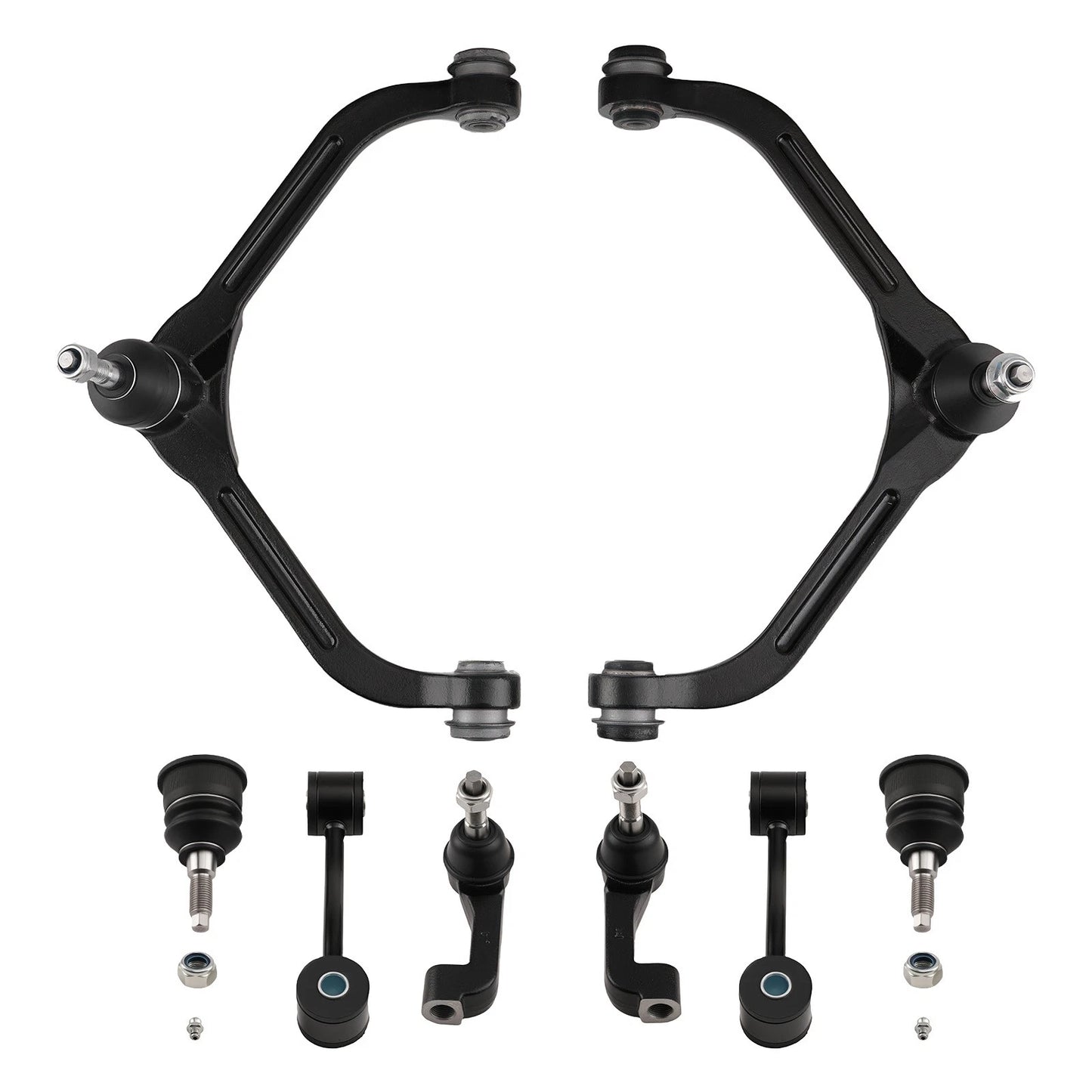 8x Front Upper Control Arms Ball Joints Tie Rods for Jeep Liberty (2005–2007)