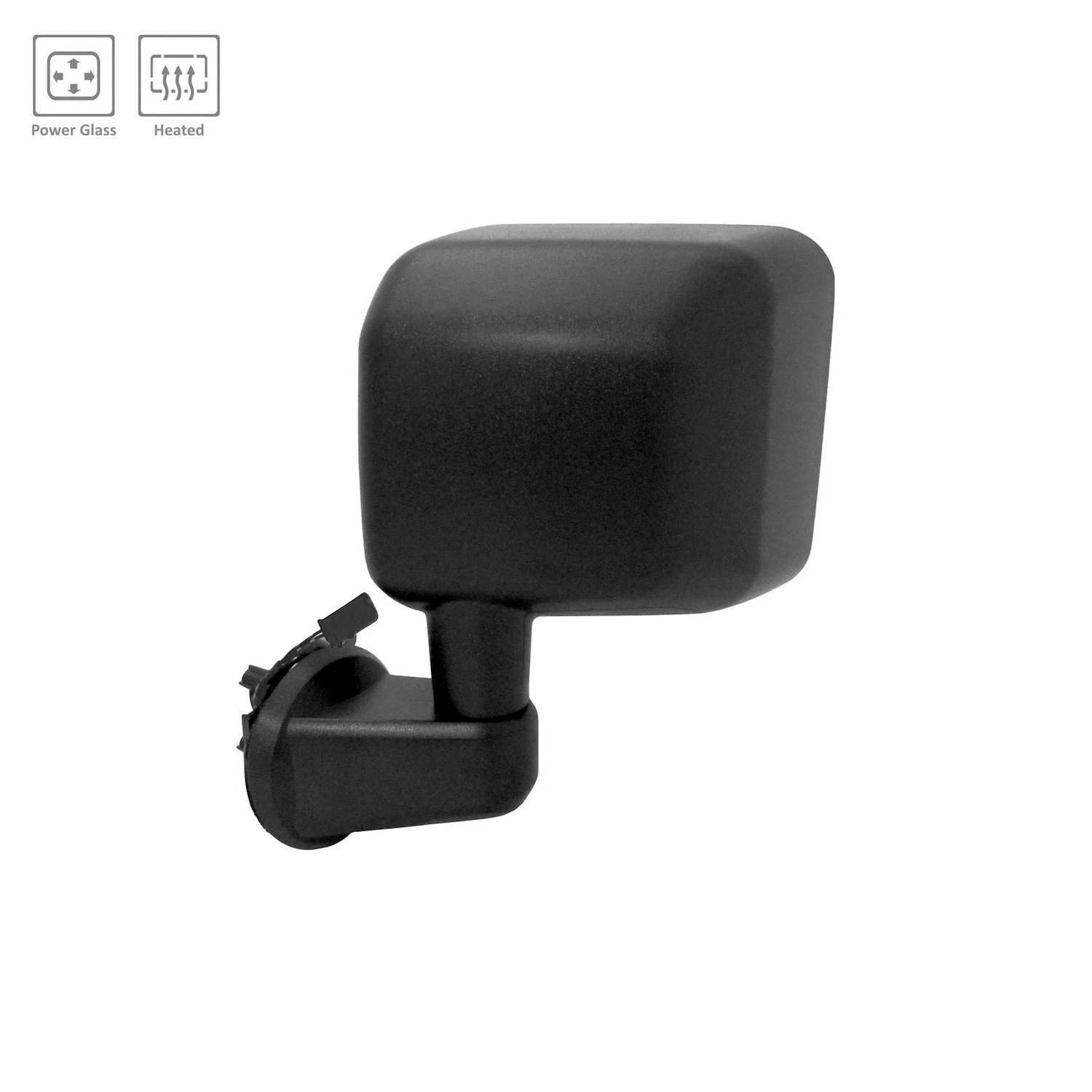 Replacement Textured Driver Side Power Door Mirror w/Heated Glass