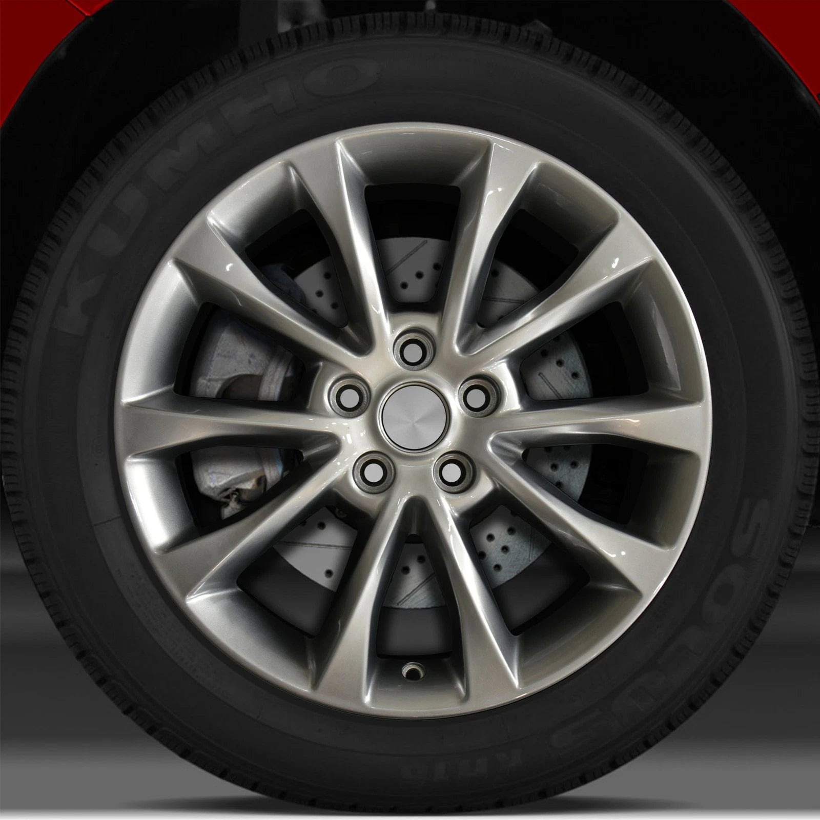 17x7.5 Factory Wheel (Hyper Medium Silver Full Face) for 2017-2018 Ford Fusion