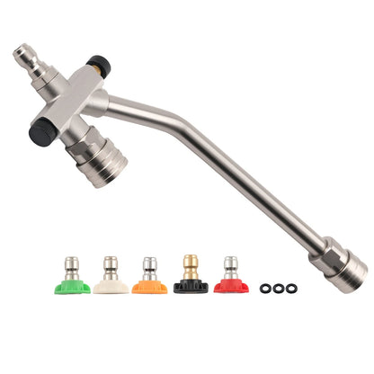 Foam Cannon Pressure Washer Gun for 4000 PSI 1/4" Stainless (Dual Use)
