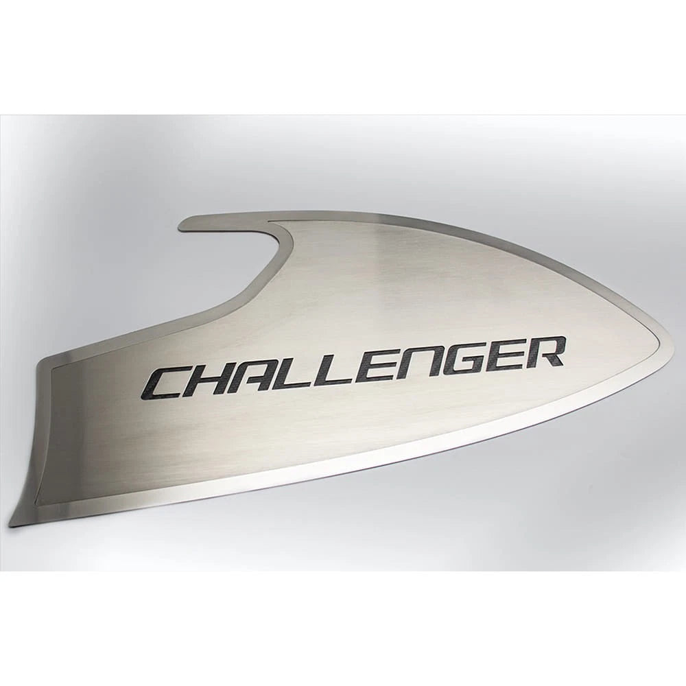 Door Badges w/Black Carbon Fiber 'Challenger' Inlay for 2015-17 Dodge Challenger