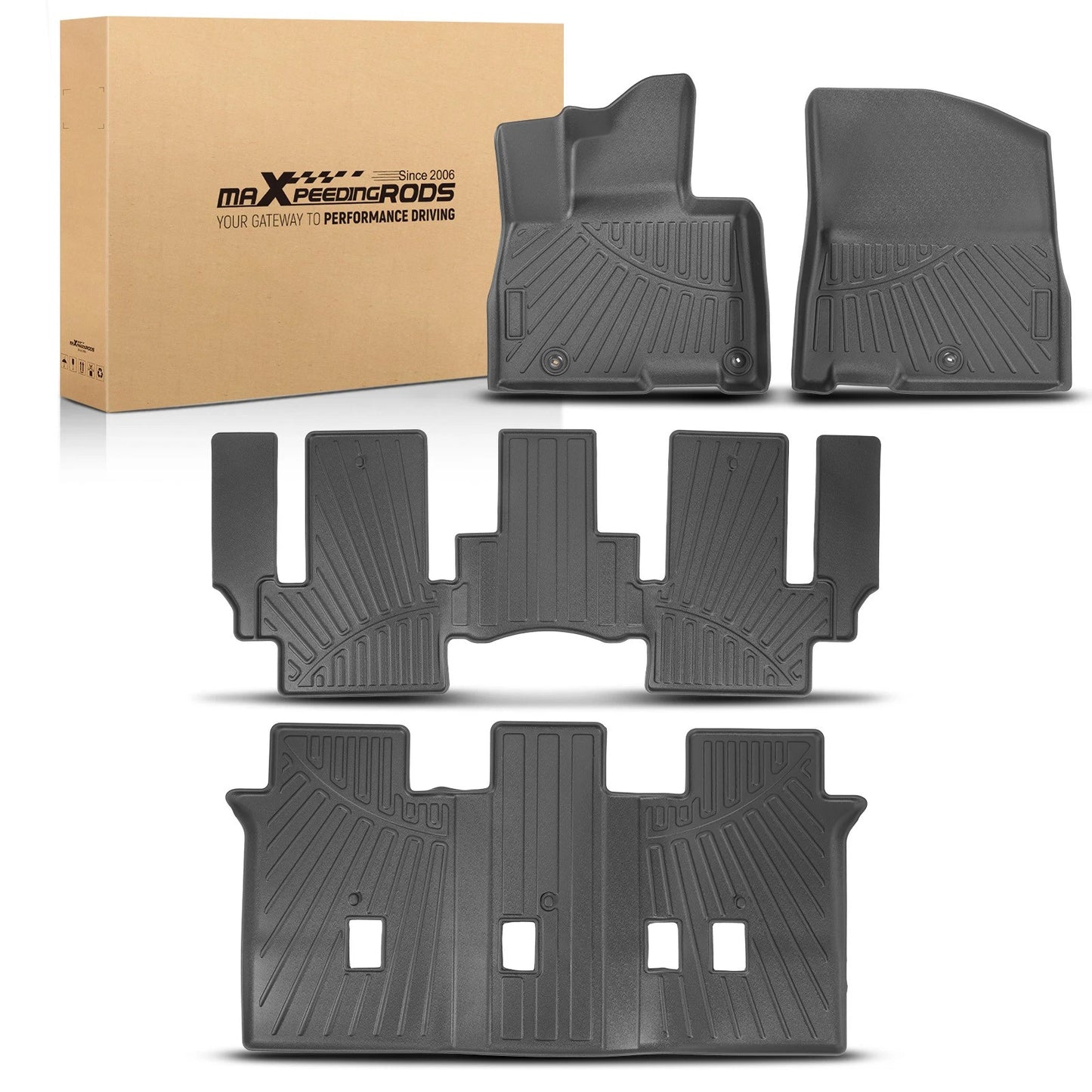 3 Row Floor Mat for Kia Carnival MPV (2022–2024) All Weather