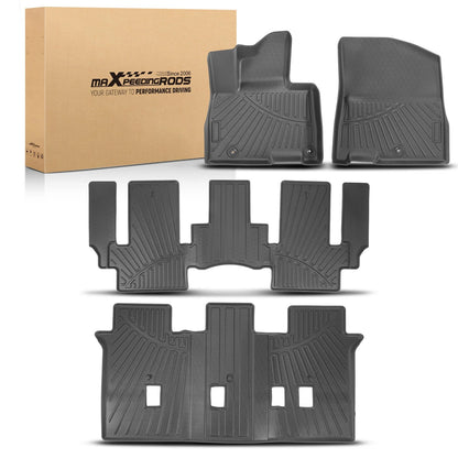 3 Row Floor Mat for Kia Carnival MPV (2022–2024) All Weather