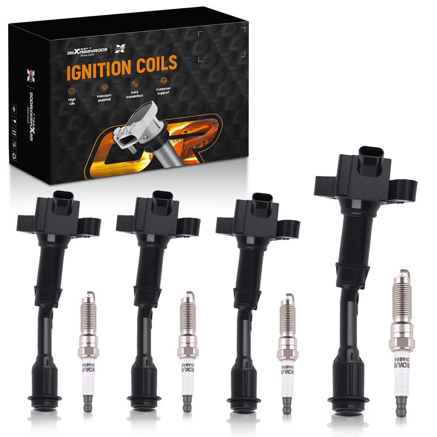 Ignition Coil and Spark Plug Set for Ford Fusion Escape (2014–2020)