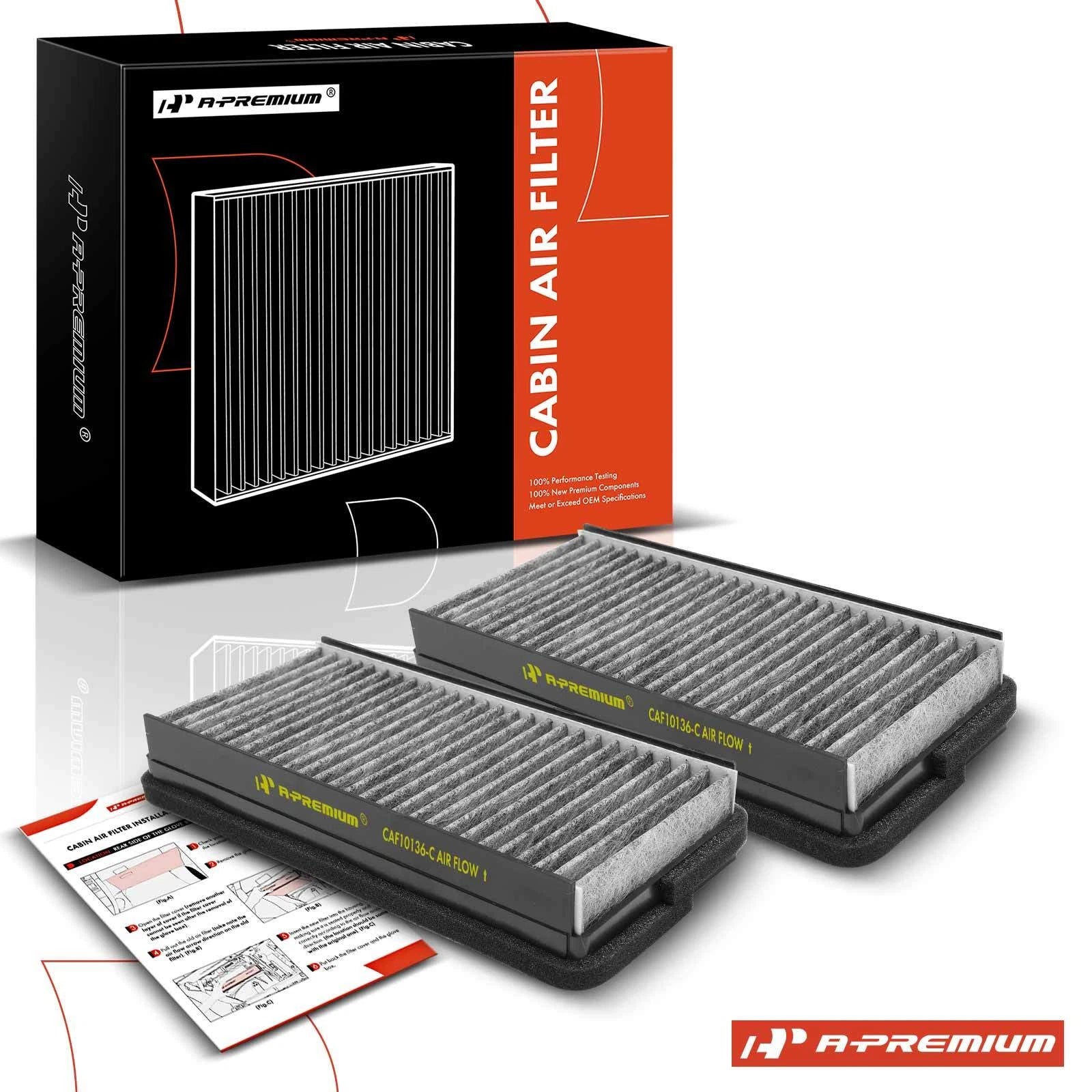 2X Activated Carbon Cabin Air Filter for Chevrolet Buick Pontiac