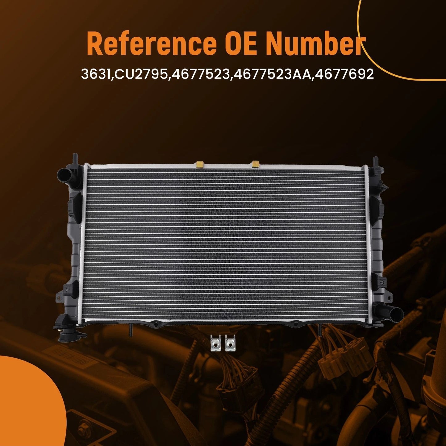 Coolant Radiator Assembly for Dodge Grand Caravan 3.8L (2005–2007)