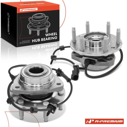 2X Front Wheel Hub & Bearing Assembly with ABS Sensor for GMC Envoy (2002–2009)