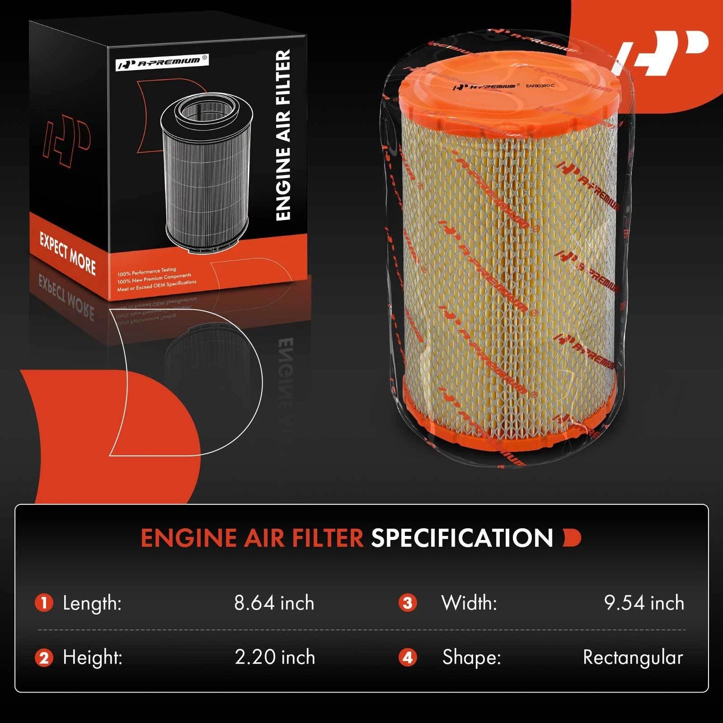 2X Engine Air Filter for GMC Sierra 3500 (2002), Yukon (1996–2000), Tahoe