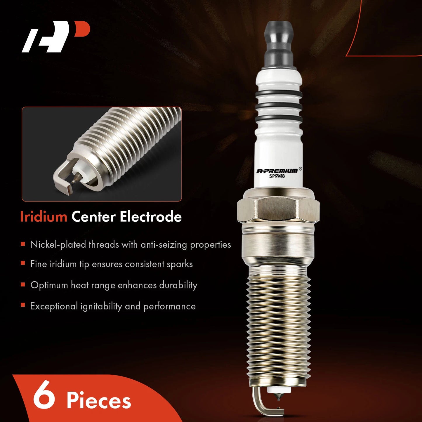 6x Iridium Platinum Spark Plugs for Chevy Silverado 1500 (2012–2014)