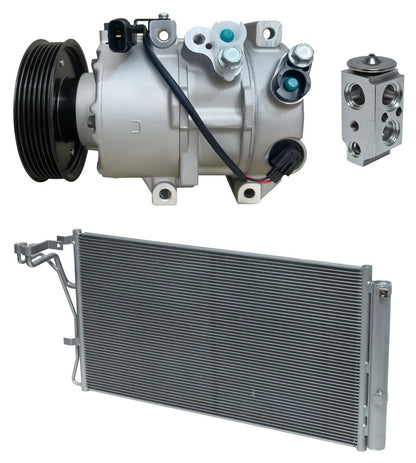 AC Compressor Kit With Condenser for Hyundai Genesis Coupe 3.8L (2013–2016)