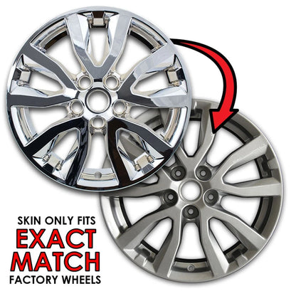Chrome Wheel Skins Set 17 Inch Replacement for 2017-2020 Nissan Rogue