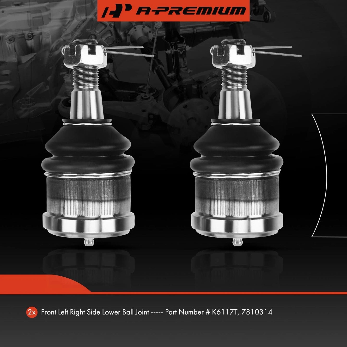 2X Front Lower Ball Joint for Chevrolet Blazer (1971–1974)