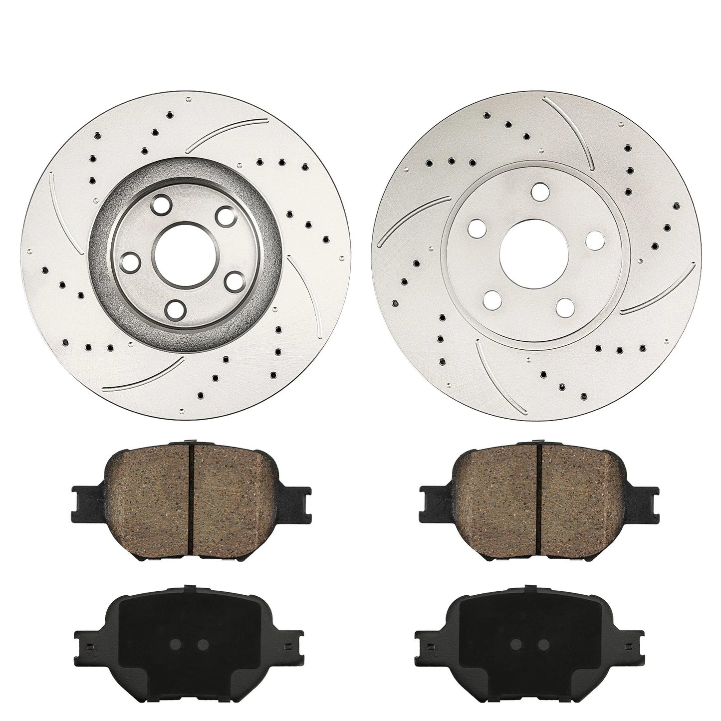 Front Brake Rotors and Ceramic Pads for Toyota Celica (2002–2005) 1.8L