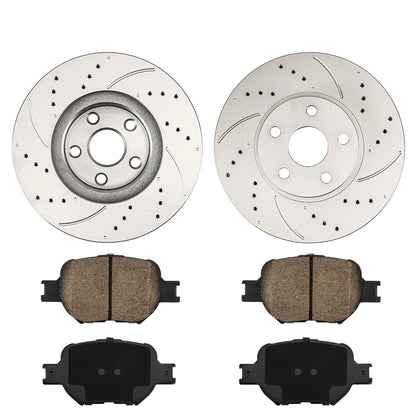 Front Brake Rotors and Ceramic Pads for Toyota Celica (2002–2005) 1.8L