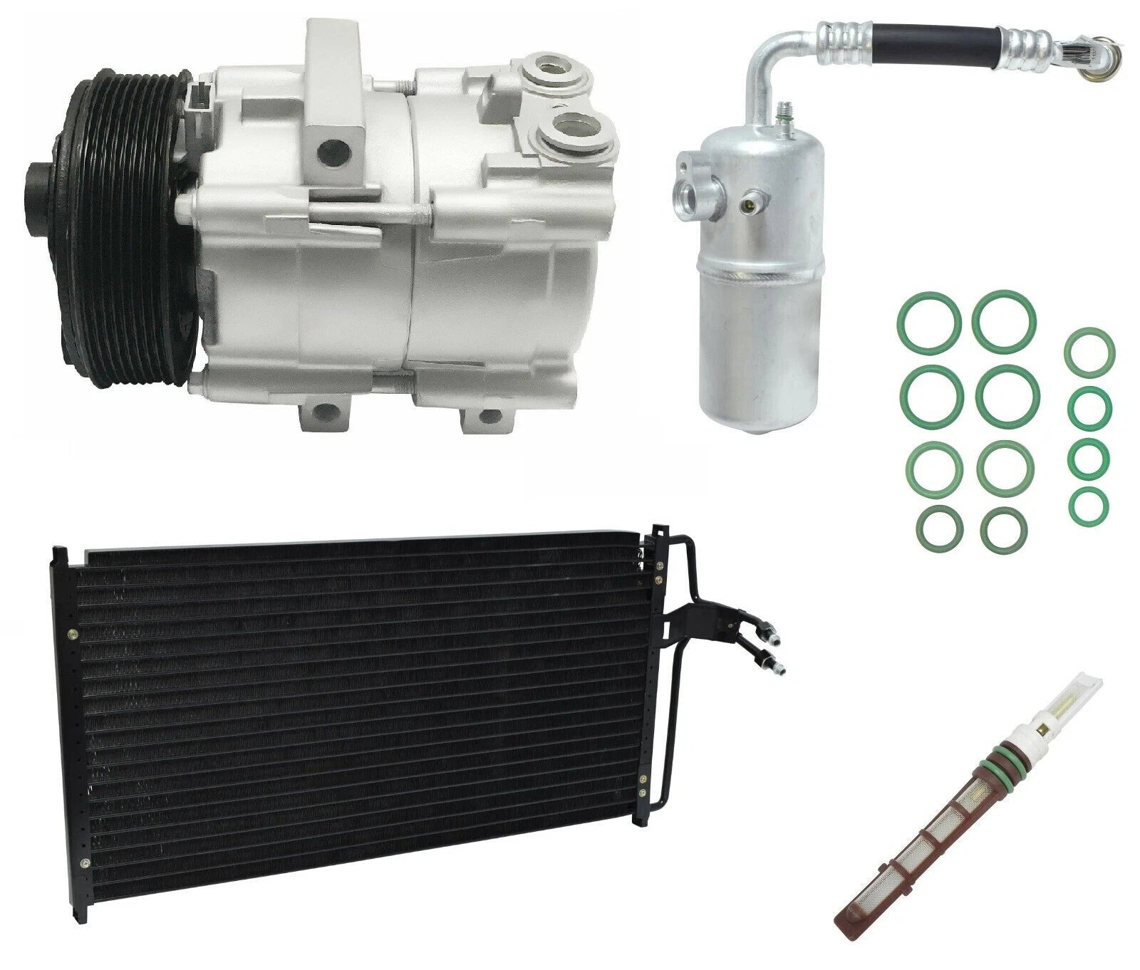 AC Compressor Kit With Condenser for Ford F-150 4.6L (1998–1999)