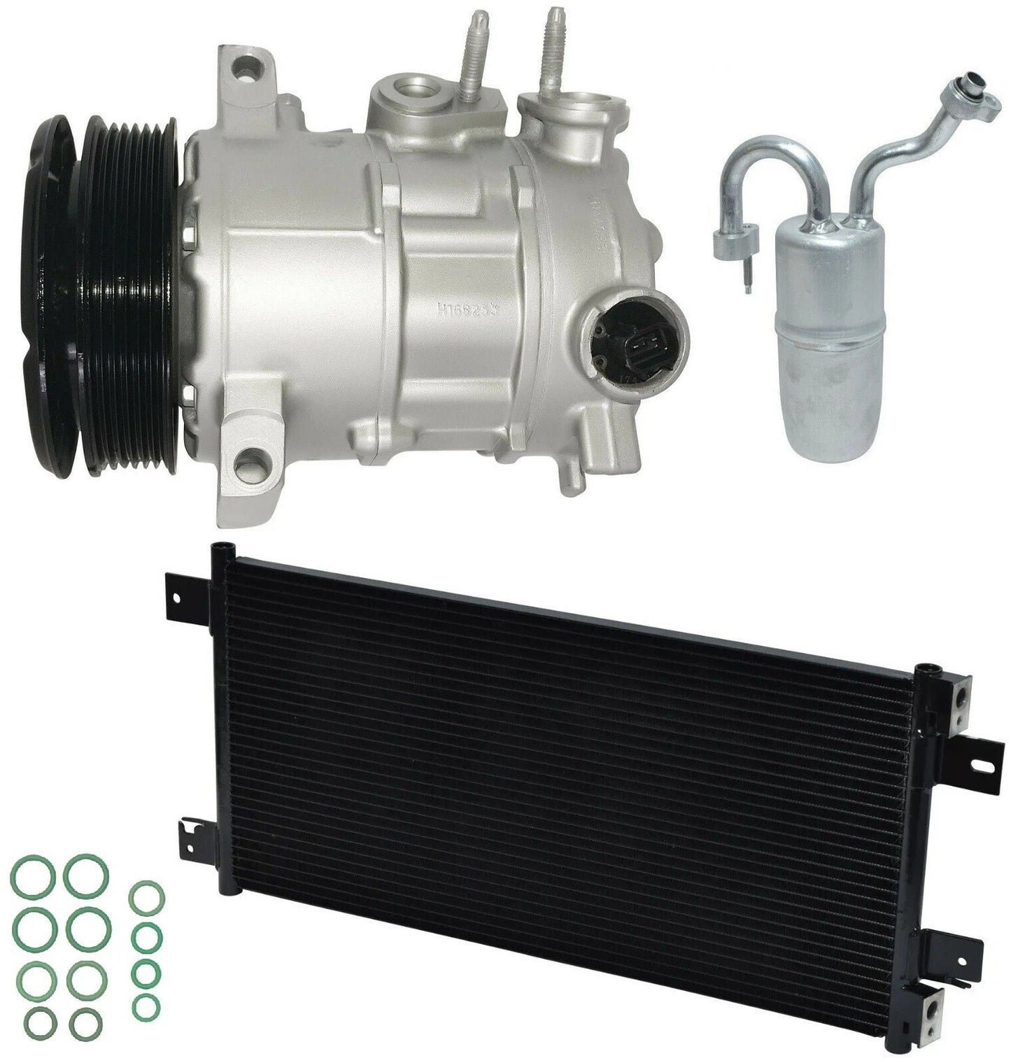 AC Compressor Kit with Condenser Replacement for Chrysler 200 2.4L (2011–2014)
