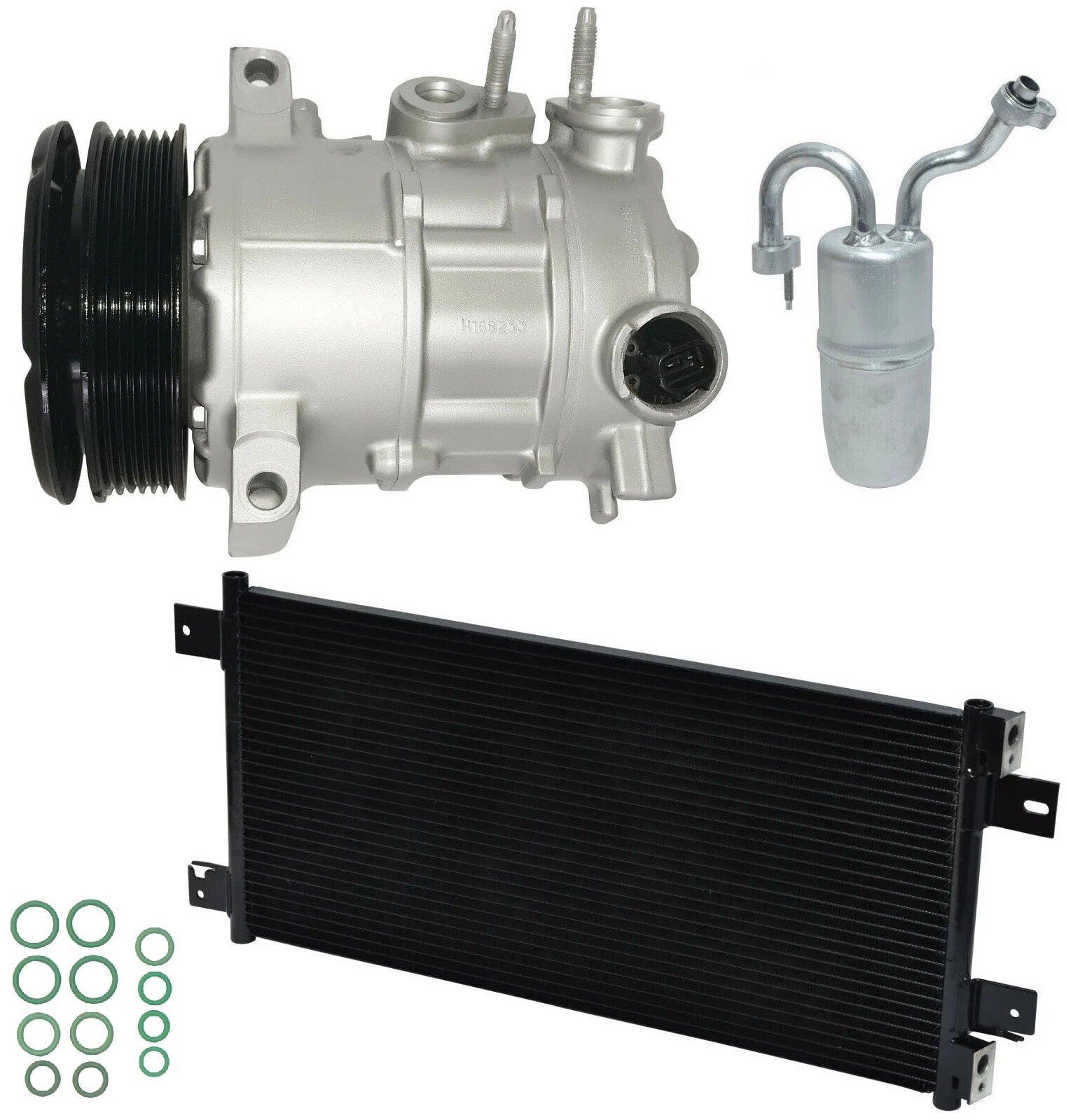 AC Compressor Kit with Condenser Replacement for Chrysler 200 2.4L (2011–2014)