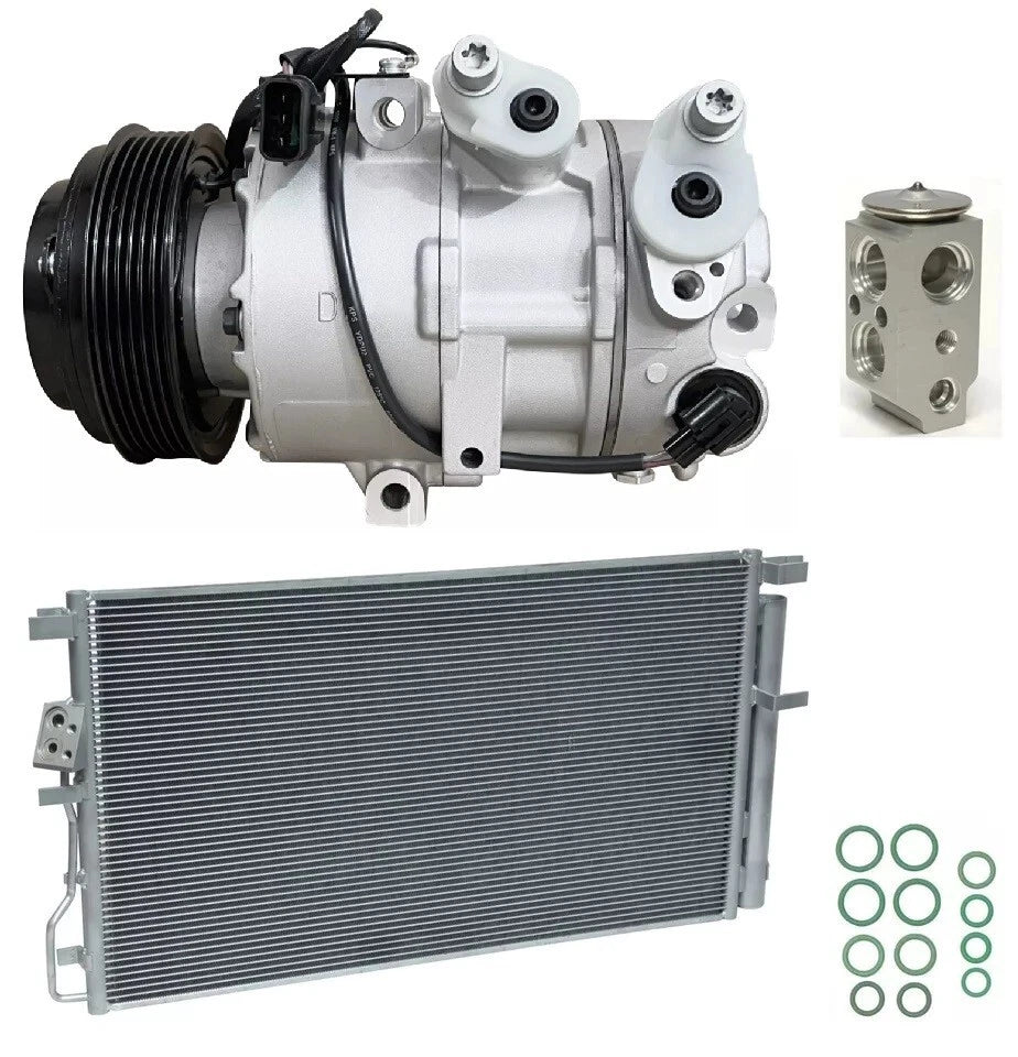 AC Compressor Kit With Condenser Replacement for Hyundai Tucson 2.0L (2019–2019)
