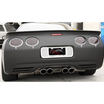4pc Tail Light Trim Rings Polished Stainless Steel for Chevy Corvette C5 (1997–2004)