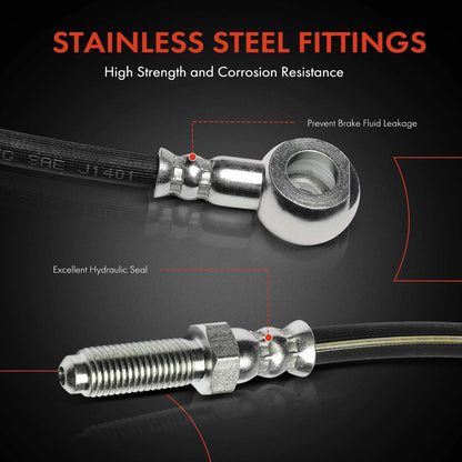 2X Front Brake Hydraulic Hose for Isuzu FRR NRR (2000–2010)