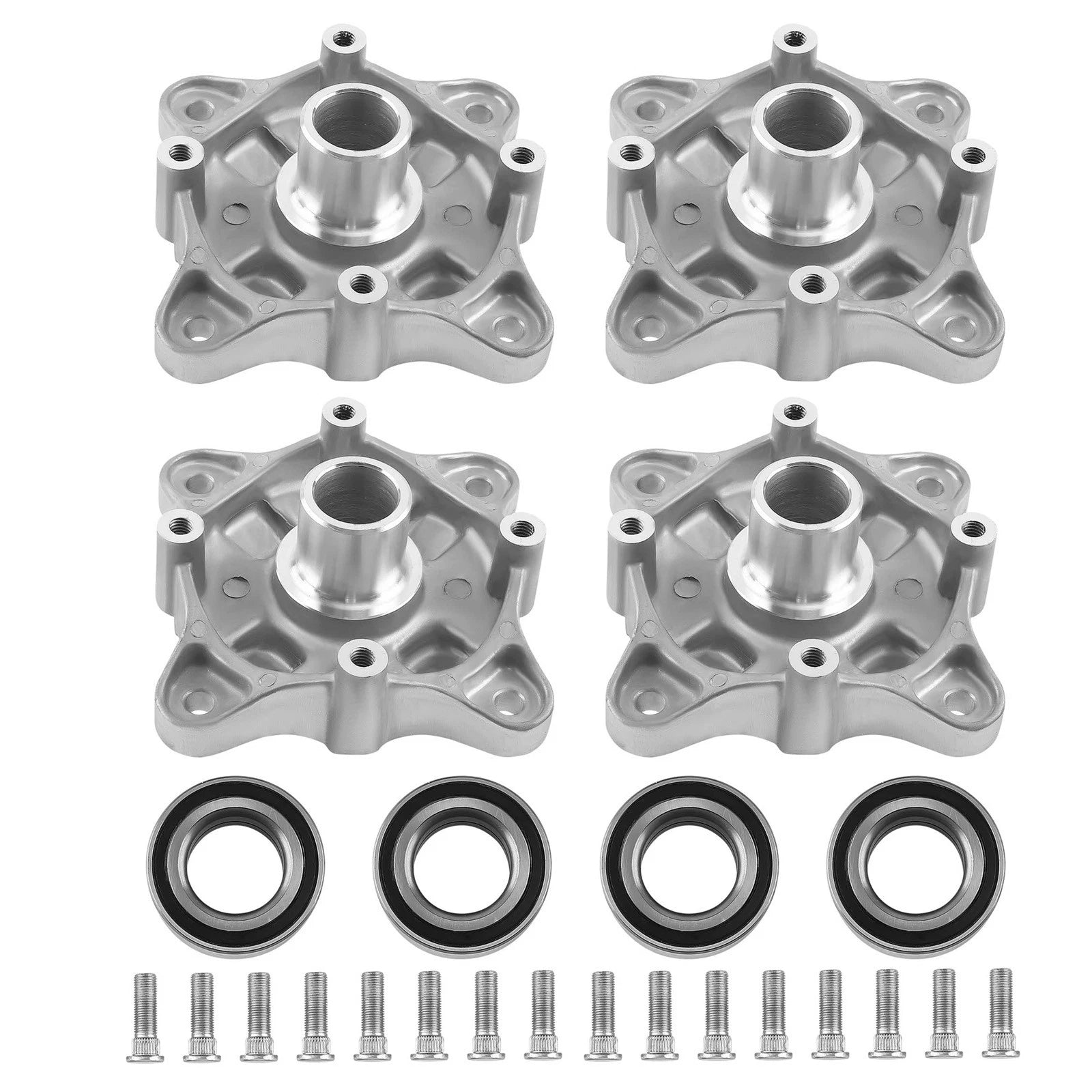 4x Complete Rear Hub Kit for Polaris RZR 800 EFI (2008–2013)