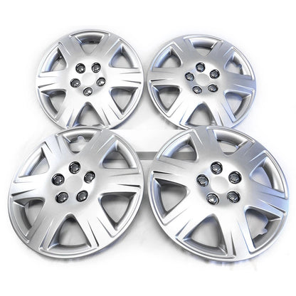 Hubcaps Wheel Covers 15 Inch Silver Set of 4 for Toyota Corolla (2003–2023)