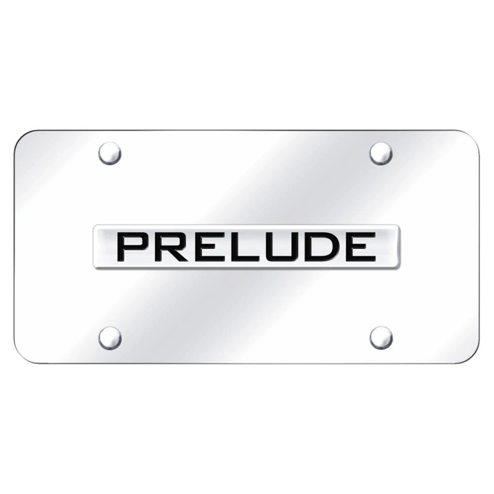 Chrome Name on Chrome License Plate - Officially Licensed for Honda Prelude