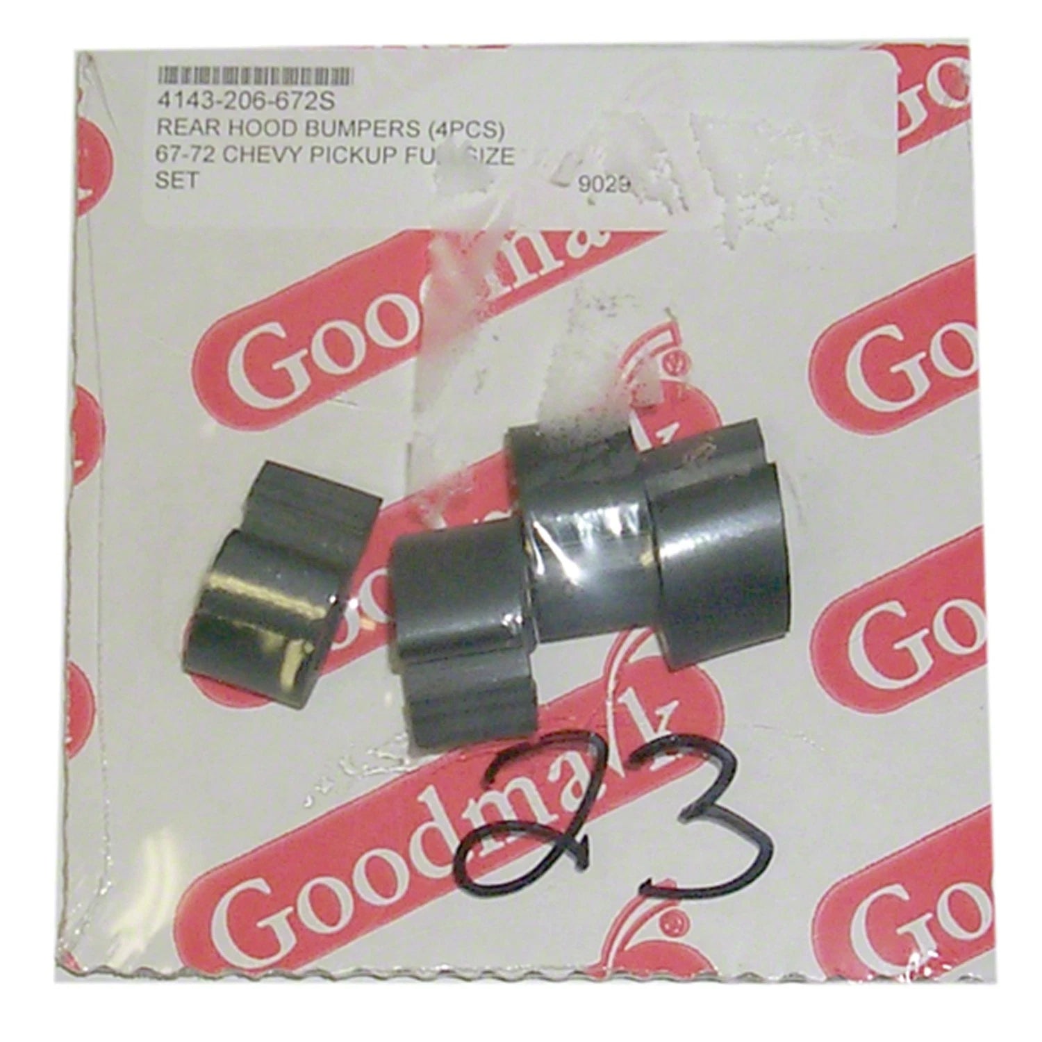 Replacement 4-Piece Hood To Fender Bumper Kit (See compatibility Chart)