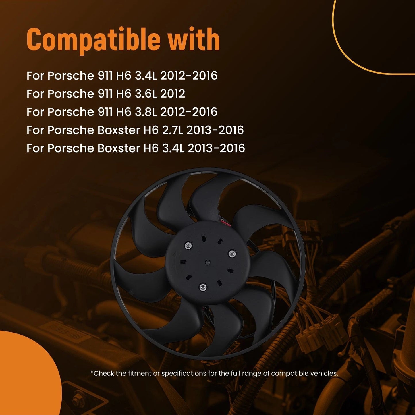 Electric Radiator Cooling Fan for Porsche 911/Cayman (2012–2016)