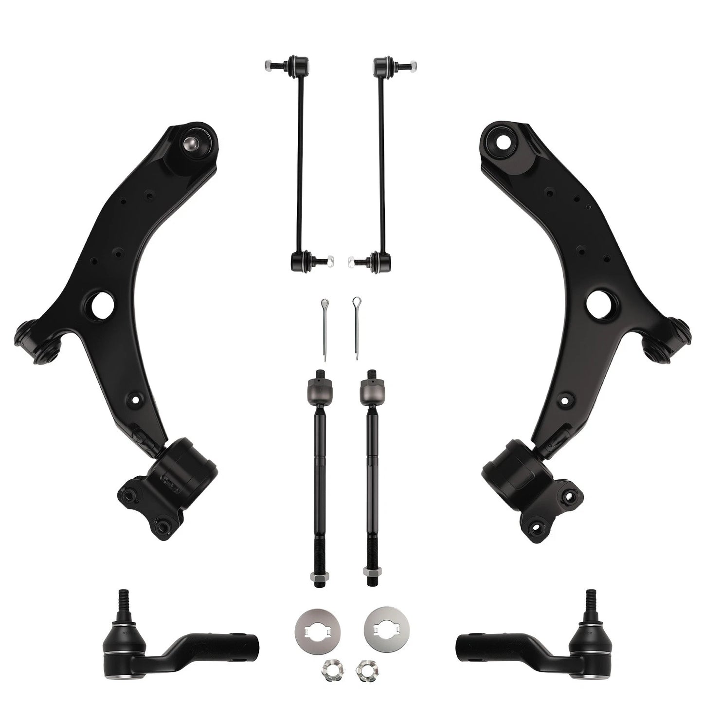 Front Lower Control Arms Tie Rods Sway Bars for Mazda 3 (2004–2009)