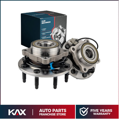 2pc Front Wheel Hub Bearings for Chevrolet Silverado GMC Sierra (2011–2019)
