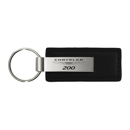 Black Leather Keychain - Officially Licensed for Chrysler 200