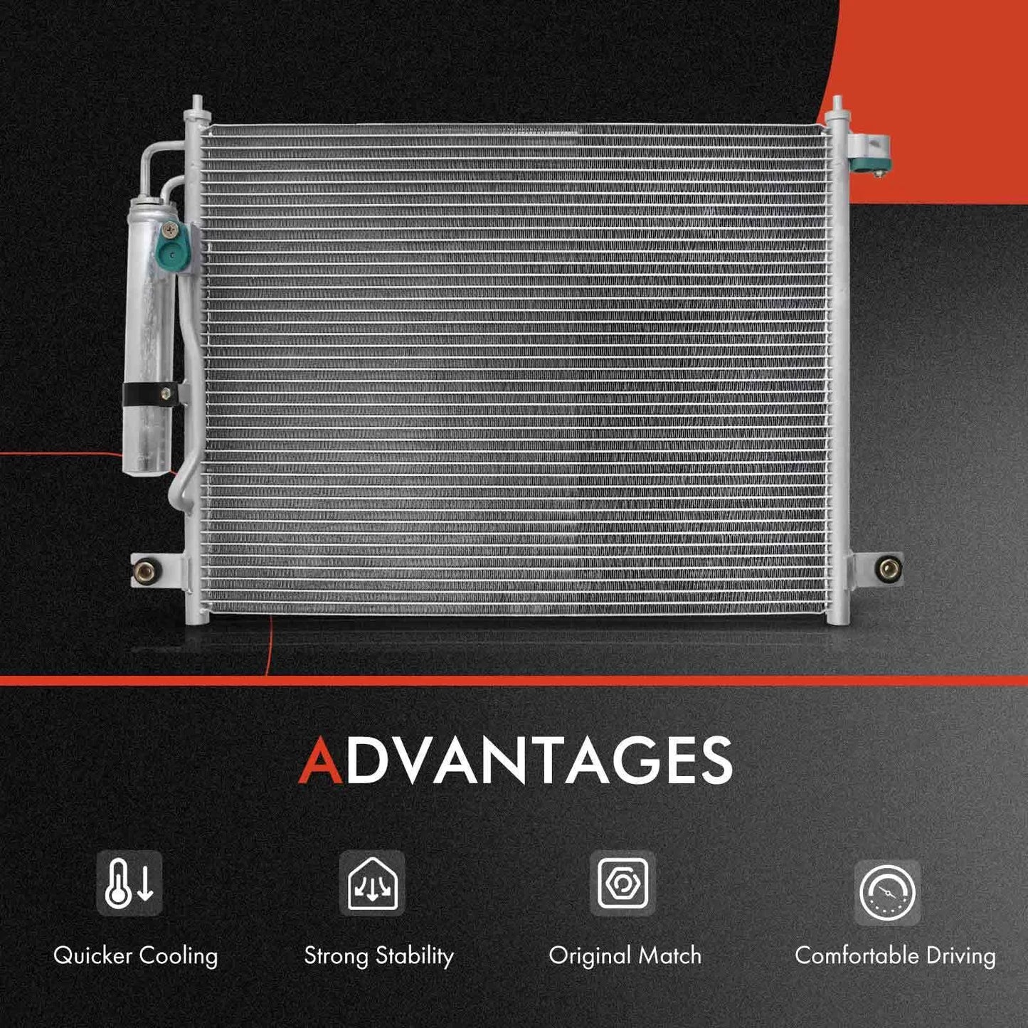 2X Radiator & AC Condenser Cooling Kit for Chevy Aveo5 (2004–2011)