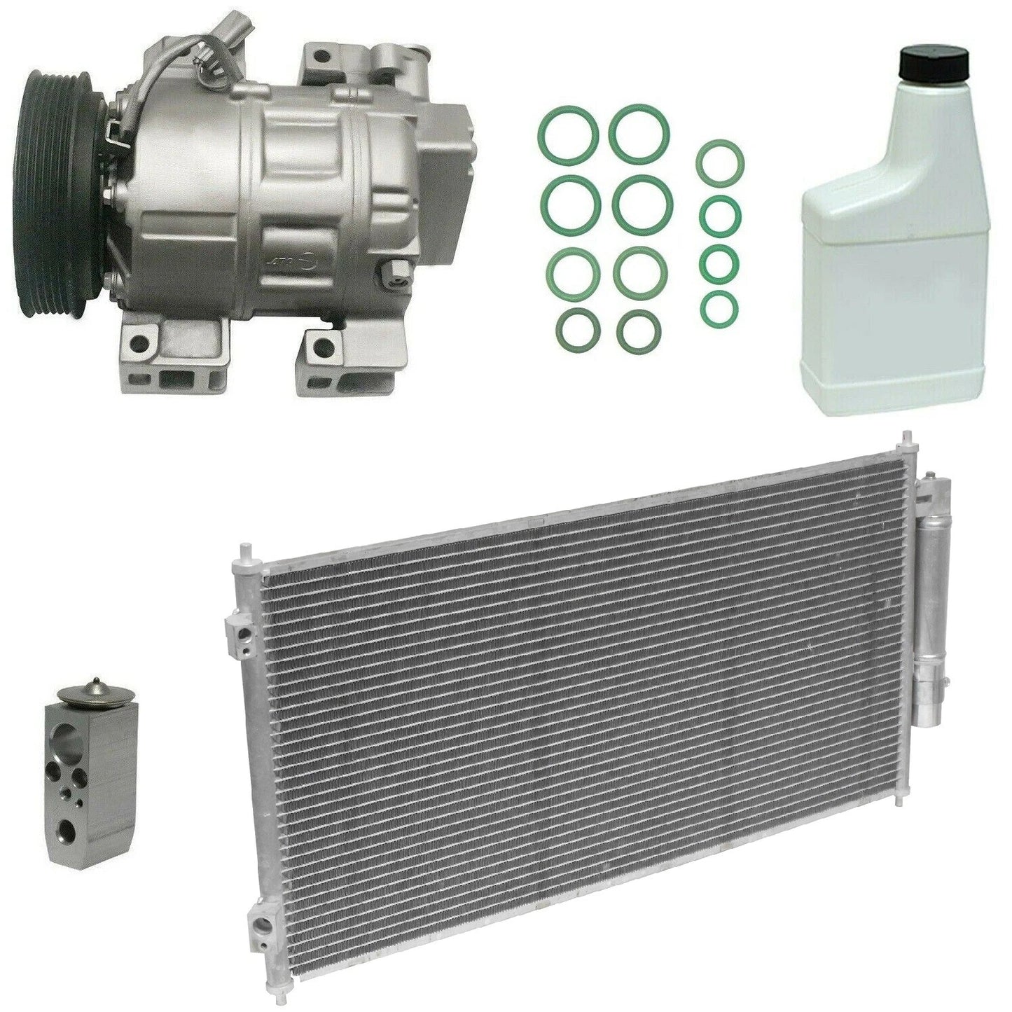 AC Compressor Kit with Condenser Replacement for Nissan Navara D40 (2005–2015)