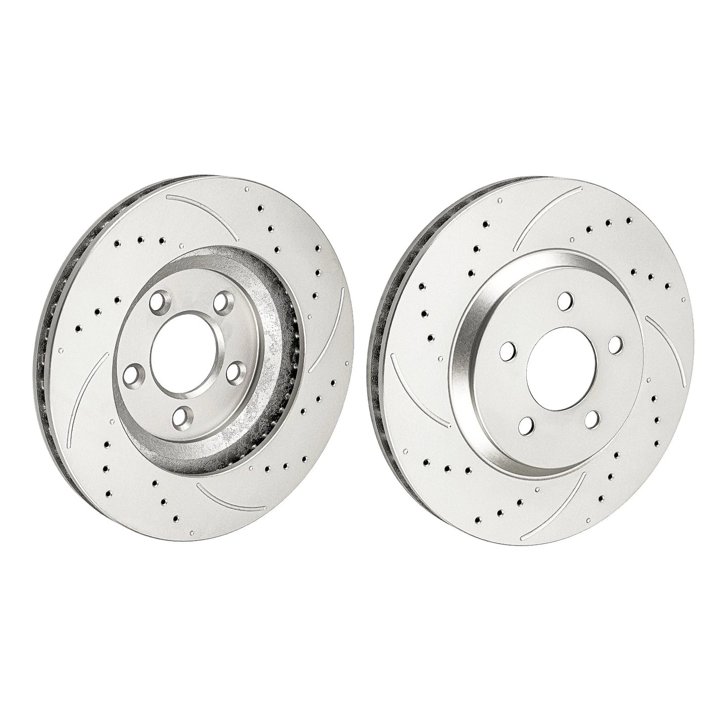 Front Drilled Slotted Brake Rotors for 2012-2014 Ford Mustang V6 3.7L (2012–2014)
