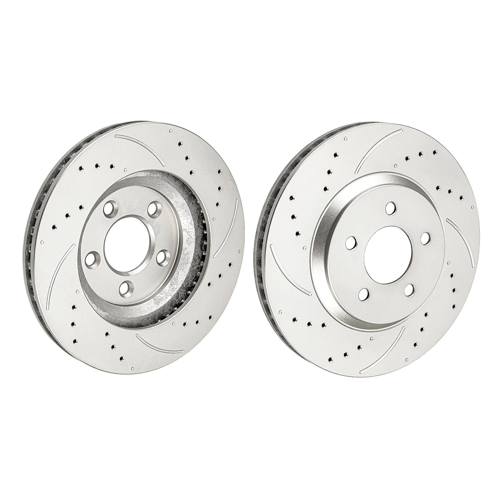 Front Drilled Slotted Brake Rotors for 2012-2014 Ford Mustang V6 3.7L (2012–2014)