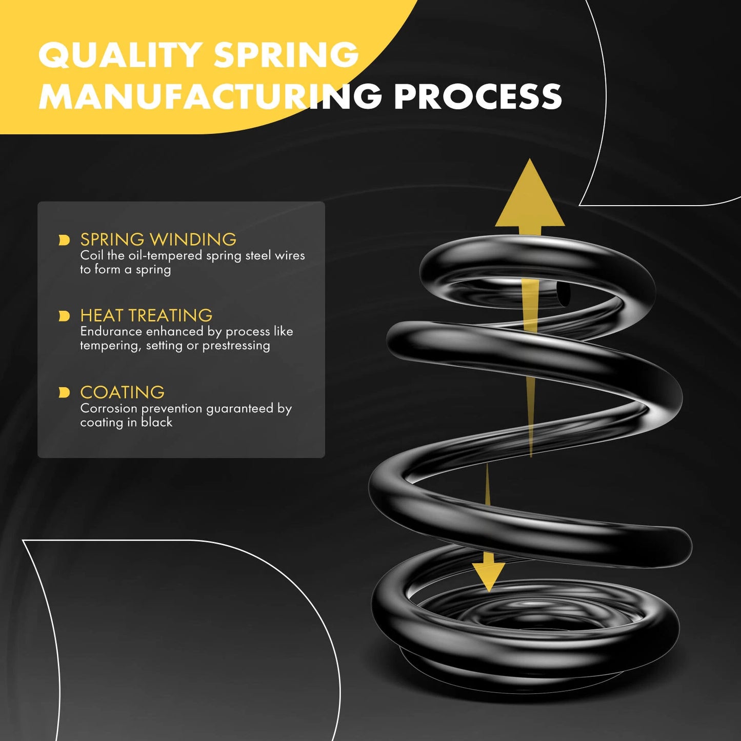 2X Front Coil Springs for Chevrolet Traverse (2009–2017) GMC Acadia
