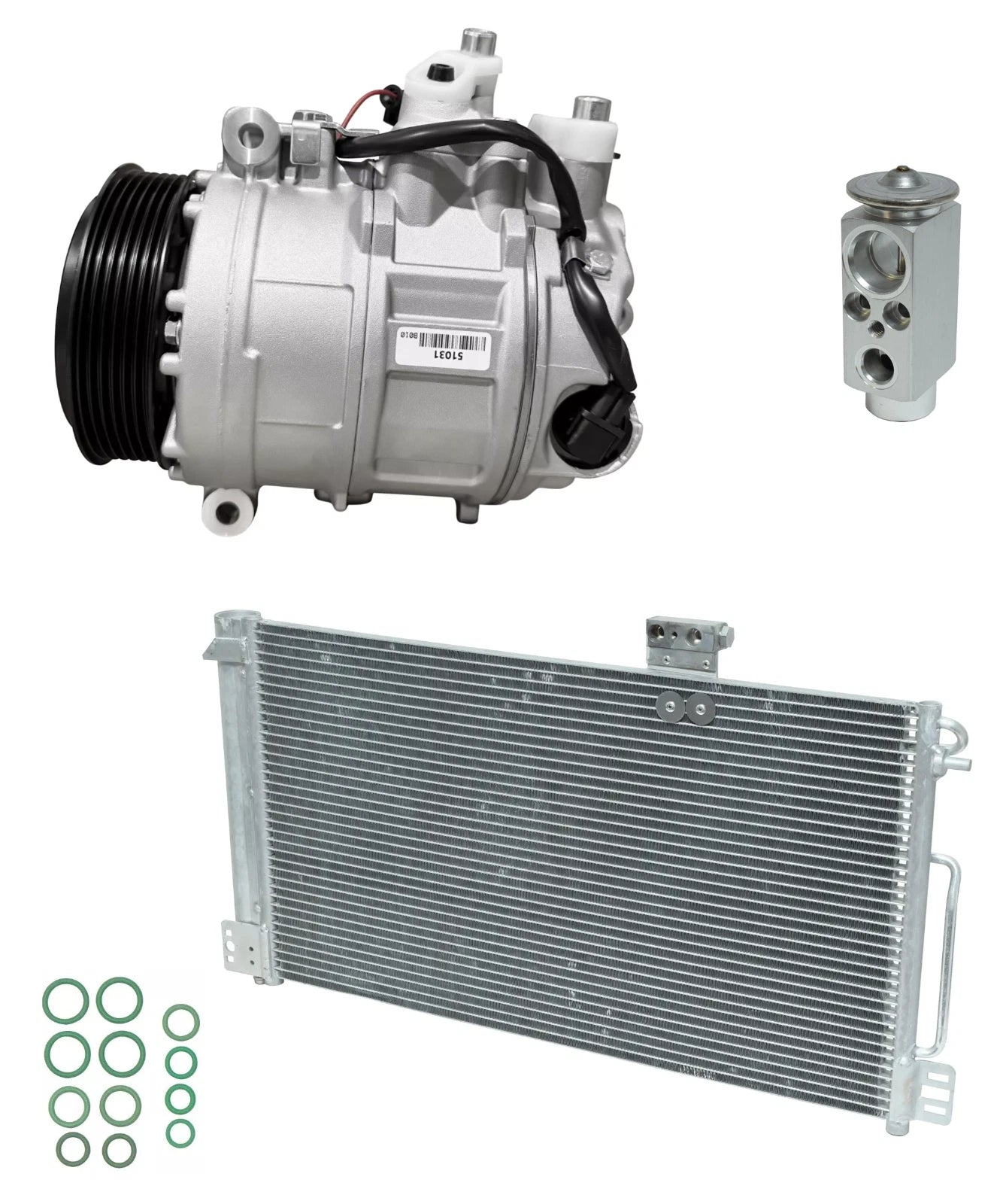AC Compressor Kit with Condenser for Mercedes CLK55 AMG (2005–2006)