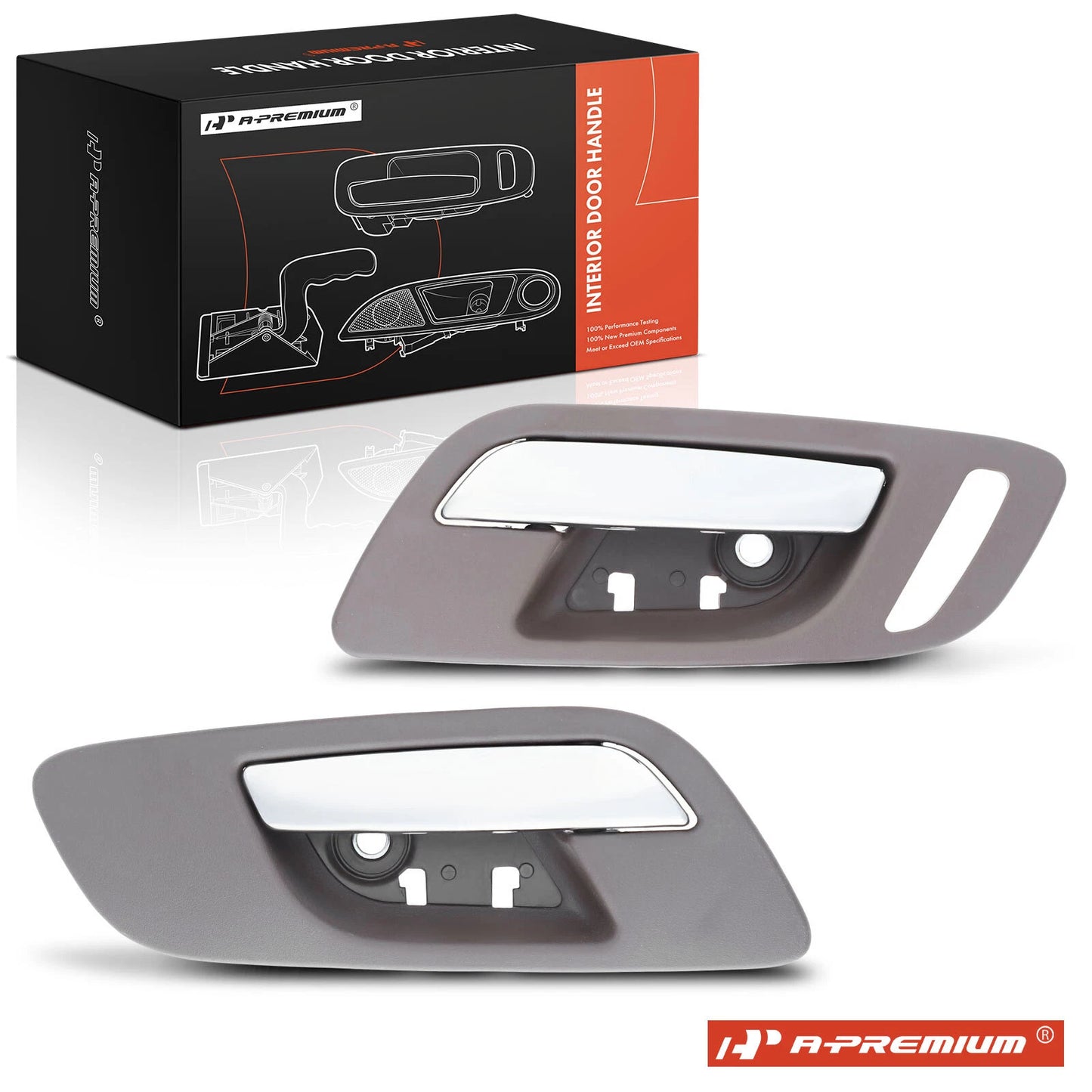 2X Front Plastic Interior Door Handle for Chevrolet Silverado 1500 (2019–2023)