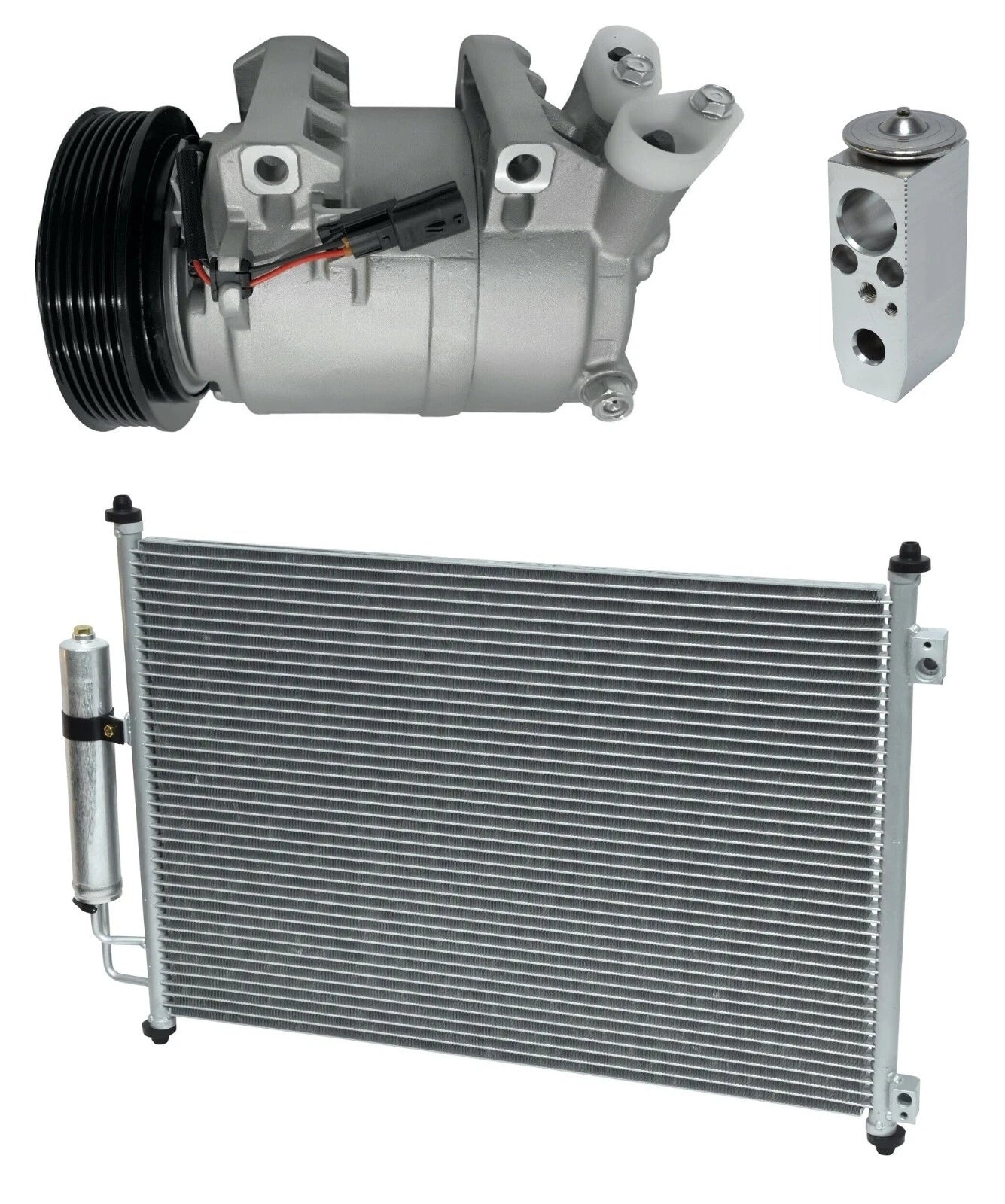 AC Compressor Kit With Condenser Replacement for Nissan Rogue 2.5L (2008–2013)