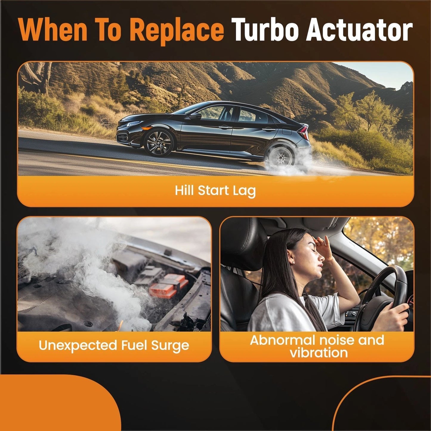 Electronic Turbo Wastegate Actuator for Honda Accord CR-V Civic (2016–2022)