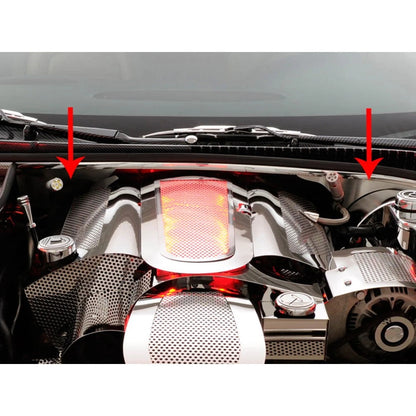 2pc Brushed Stainless Steel Firewall for 1997–2004 Chevy Corvette C5